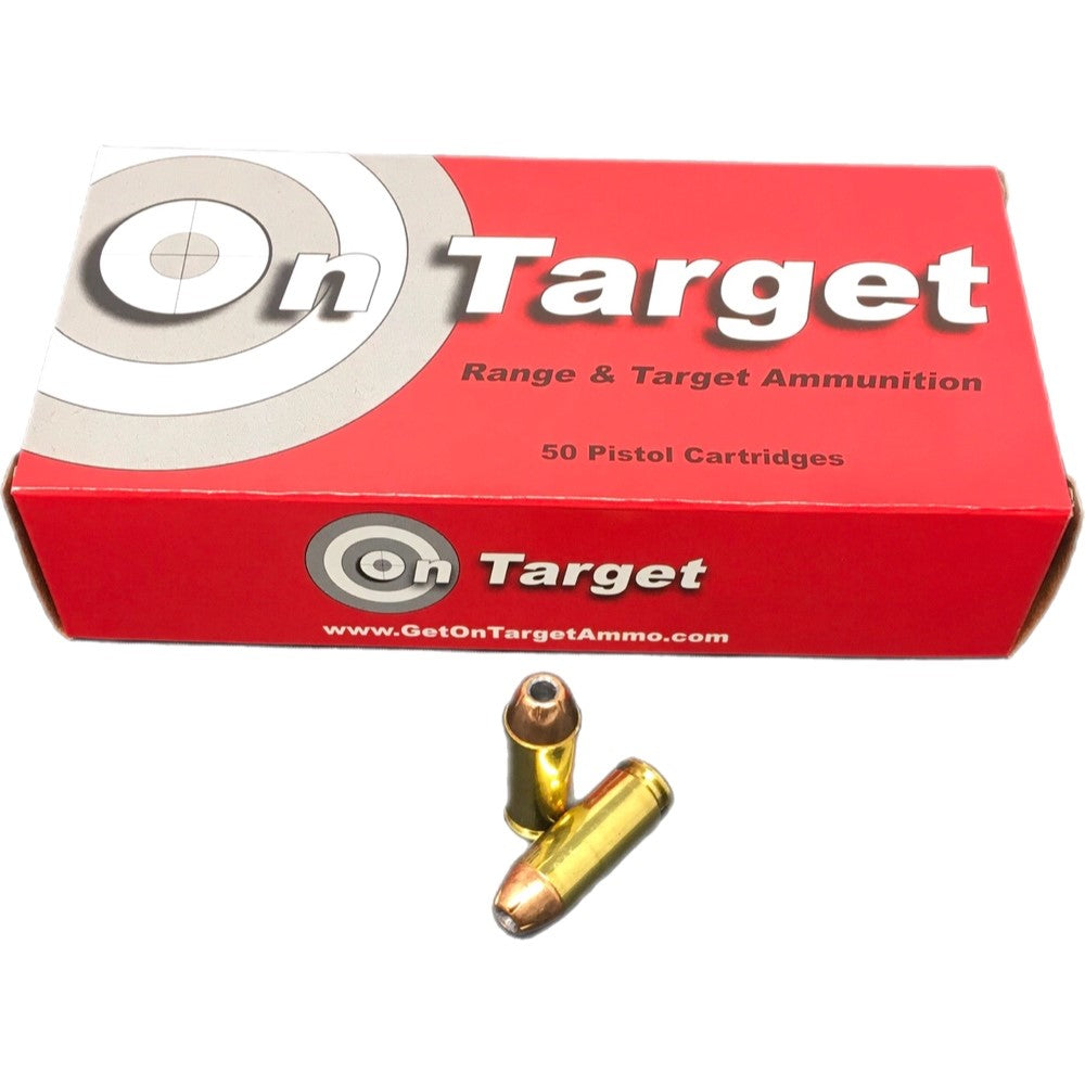 On Target 10mm Auto 180gr JHP NEW - 500 rnd + 50cal Ammo Can