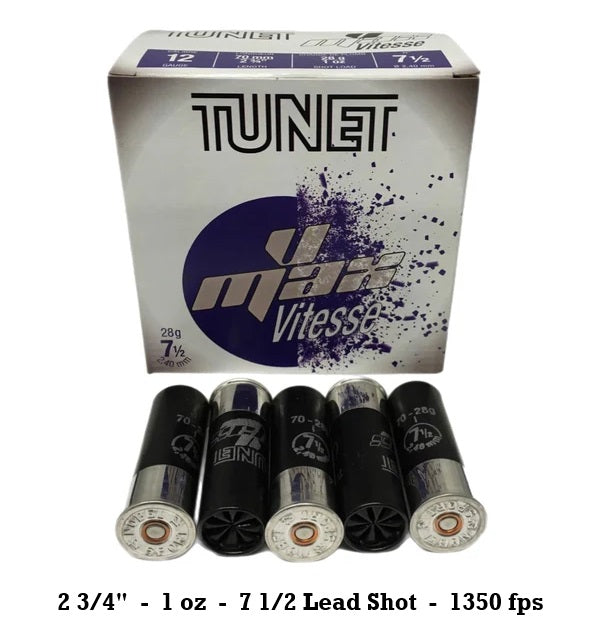 Tunet 12ga V-Max Vitesse 1350 fps - 250ct case