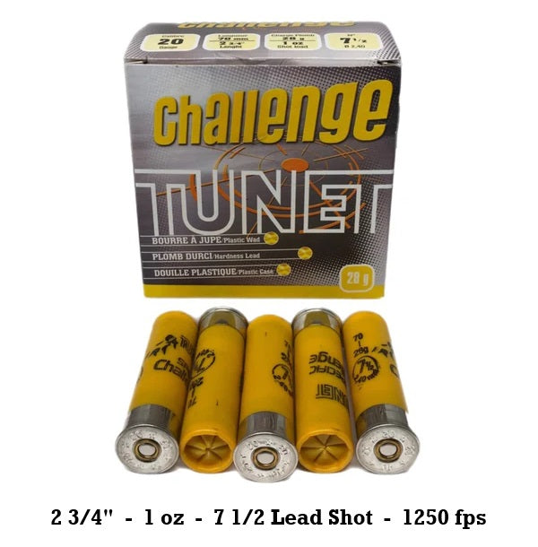 Tunet 20ga Challenge 1250 fps - 250ct case