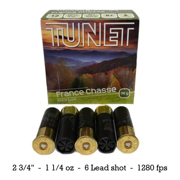 Tunet 12ga France Chasse 1280 fps - 250ct case