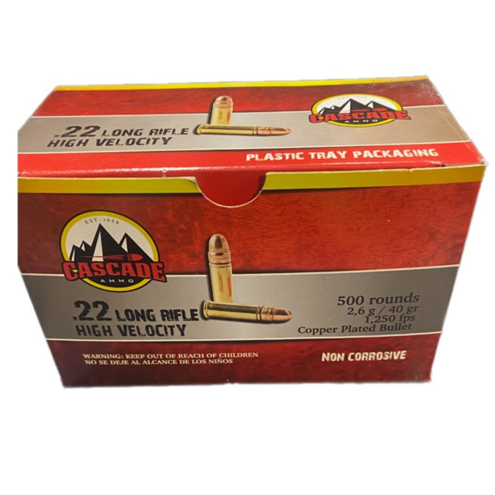 Cascade 22 LR High Velocity 40gr Copper Plated Free Shipping - 1000 rds