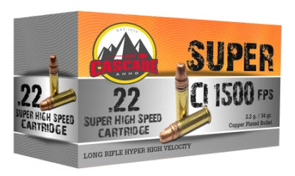 Cascade 22 LR Super High Velocity 34gr Copper Plated FREE SHIPPING - 5000 rds