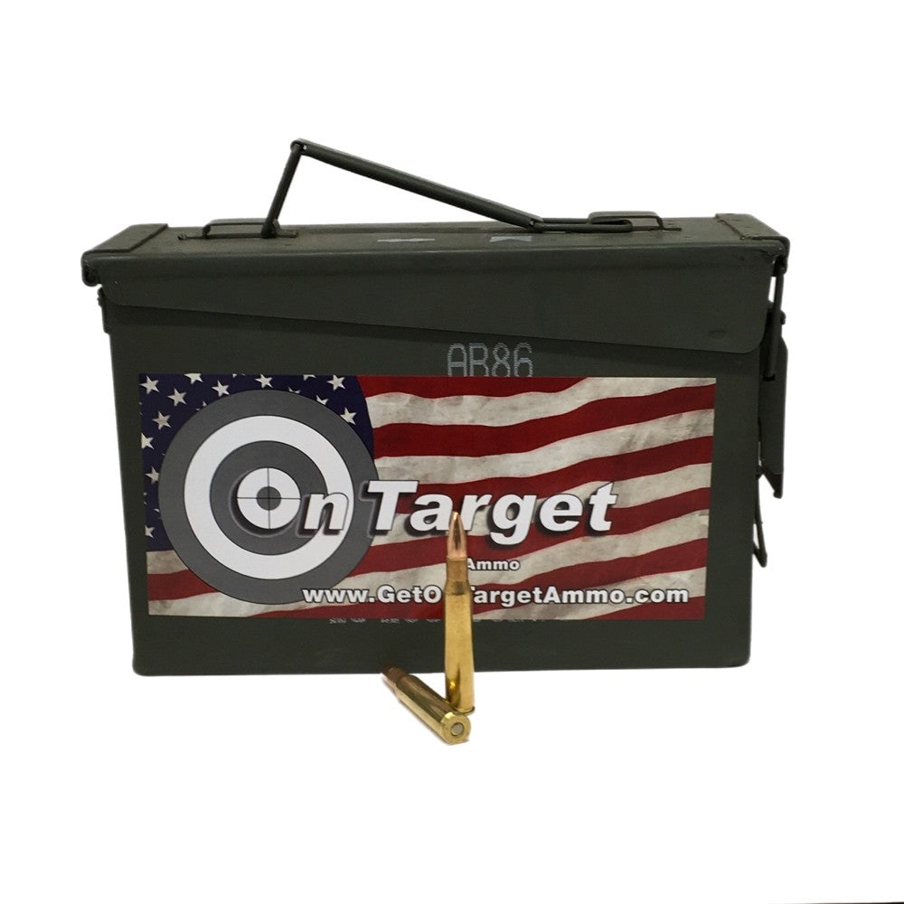 On Target M1 Garand 30-06 Sprg 147gr FMJ Free Shipping & Ammo Can - 250 rds